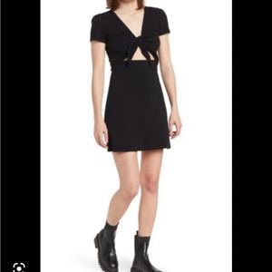 Black tie knot dress